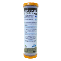 Whimar SuperPure CTOBAK10 - cartuccia carbon Block 10um con nucleo ultra filtrante ad azione antibatterica
